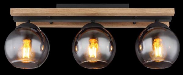 Globo Conni plafonniere – E27 (grote fitting) – Zwart - Image 4