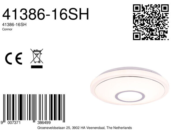 Globo Connor plafonniere – ø 40 cm – Ingebouwd (LED) – Wit - Image 5