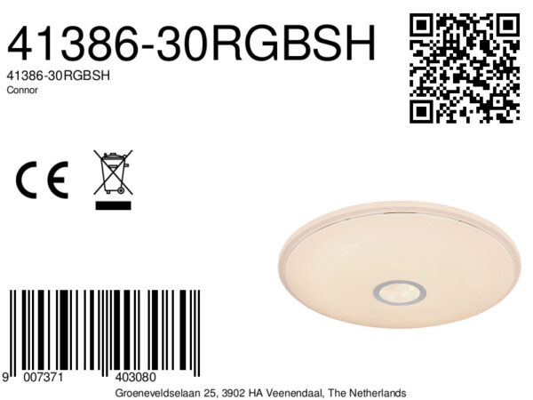 Globo Connor plafonniere – ø 50 cm – Ingebouwd (LED) – Wit - Image 5