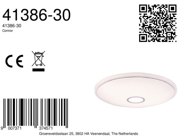 Globo Connor plafonniere – ø 68 cm – Ingebouwd (LED) – Wit - Image 5
