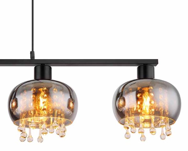 Globo Corry hanglamp – LED + E27 – Zwart - Image 3