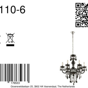 Alternative view of Globo Cuimbra i hanglamp – ø 67 cm – E14 (kleine fitting) – Chroom