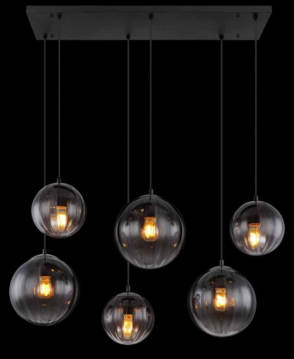 Globo Dallerta hanglamp – E27 (grote fitting) – Zwart - Image 5