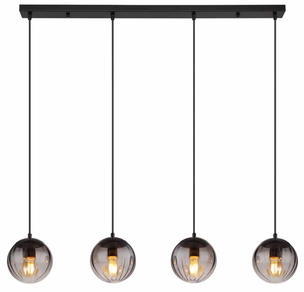 Globo Dallerta hanglamp – E27 (grote fitting) – Zwart
