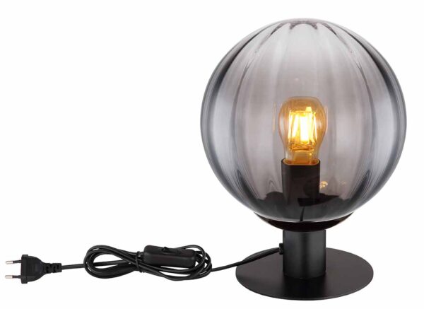 Globo Dallerta tafellamp – ø 23 cm – E27 (grote fitting) – Zwart - Image 3