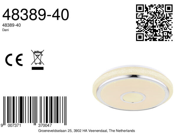 Globo Dani plafonniere – ø 50 cm – Ingebouwd (LED) – - Image 5