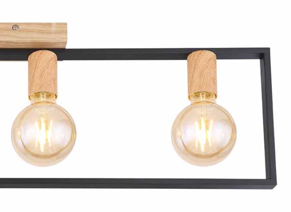 Globo Daniel plafonniere – E27 (grote fitting) – Zwart - Image 3