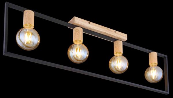 Globo Daniel plafonniere – E27 (grote fitting) – Zwart - Image 4