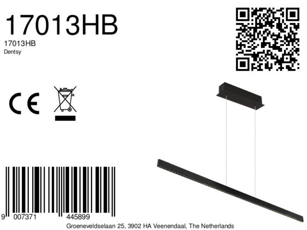 Globo Dentsy hanglamp – Ingebouwd (LED) – Zwart - Image 5