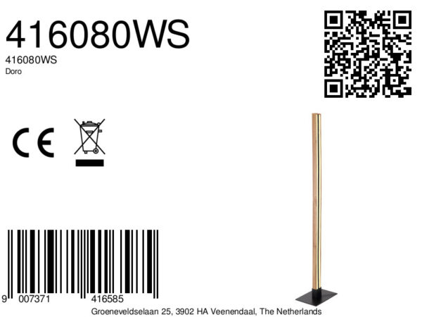 Globo Doro vloerlamp – Ingebouwd (LED) – Zwart - Image 5