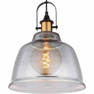Globo Dorothea hanglamp – ø 30 cm – E27 (grote fitting) – Zwart