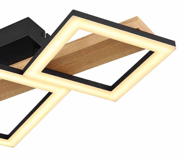 Globo Dustin plafonniere – Ingebouwd (LED) – Zwart - Image 4