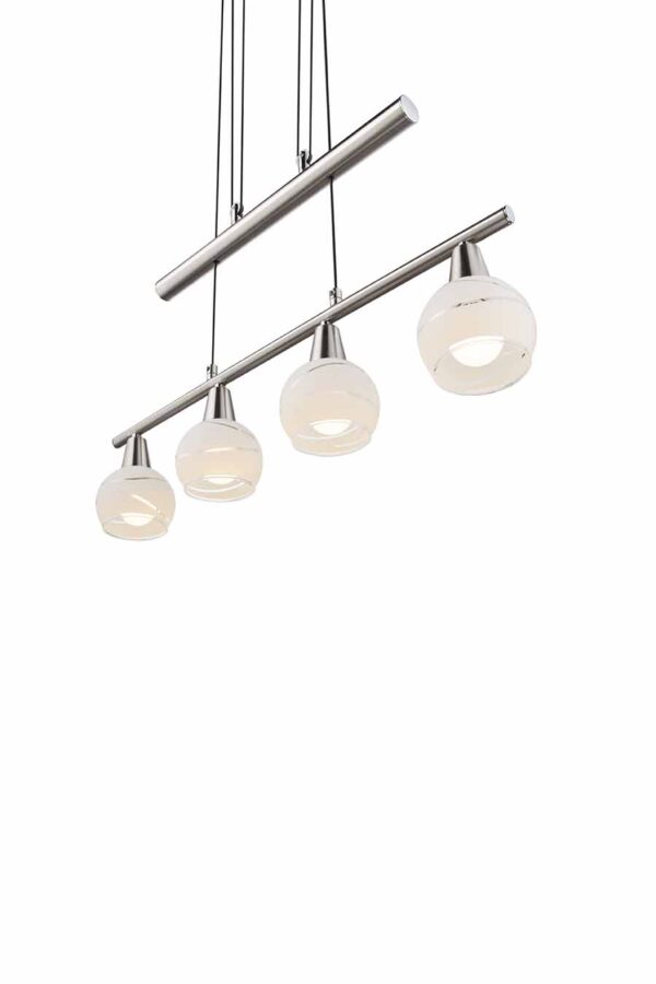Globo Elliott hanglamp – LED + E14 – Nikkel - Image 3
