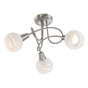 Globo Elliott plafonniere – ø 39 cm – LED + E14 – Nikkel