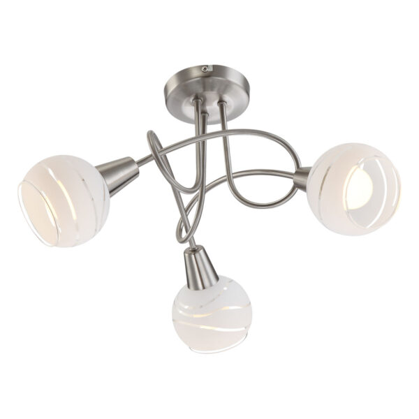 Globo Elliott plafonniere – ø 39 cm – LED + E14 – Nikkel