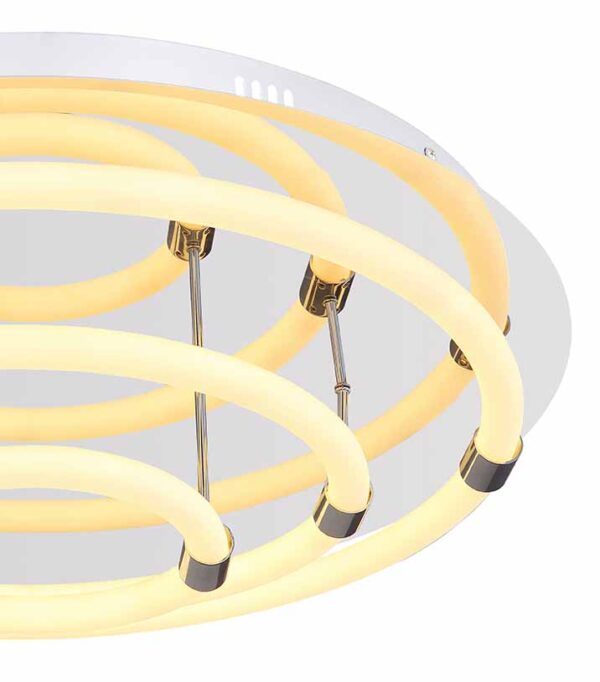 Globo Epi plafonniere – ø 55 cm – Ingebouwd (LED) – Chroom - Image 3