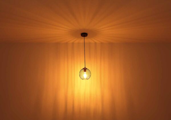 Globo Eusebius hanglamp – ø 39 cm – E27 (grote fitting) – Zwart - Image 4