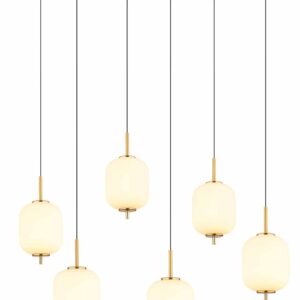 Globo Ewald hanglamp – Ingebouwd (LED) – Messing