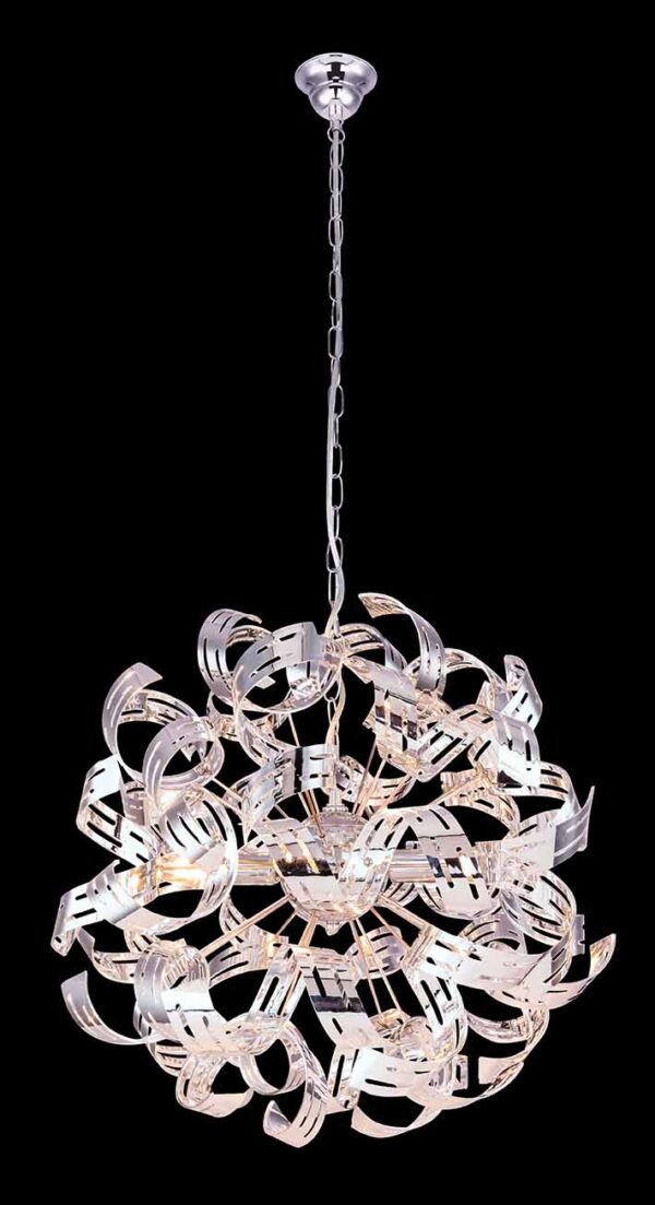 Globo Falla hanglamp – ø 50 cm – E14 (kleine fitting) – Chroom - Image 3