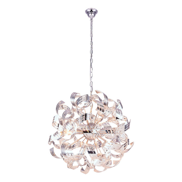 Globo Falla hanglamp – ø 50 cm – E14 (kleine fitting) – Chroom