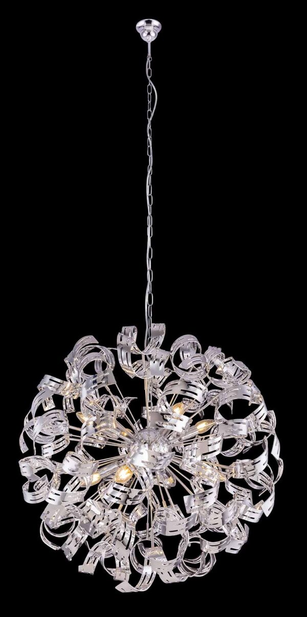 Globo Falla hanglamp – ø 70 cm – E14 (kleine fitting) – Chroom - Image 3