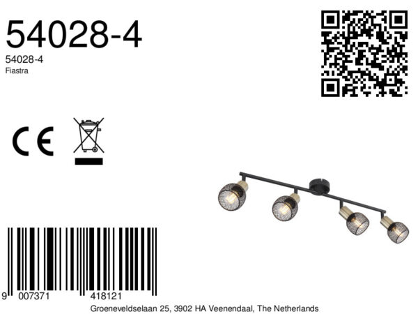 Globo Fiastra spot – E14 (kleine fitting) – Zwart - Image 5
