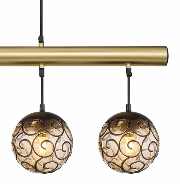 Globo Fitz hanglamp – LED + E27 – Zwart - Image 3