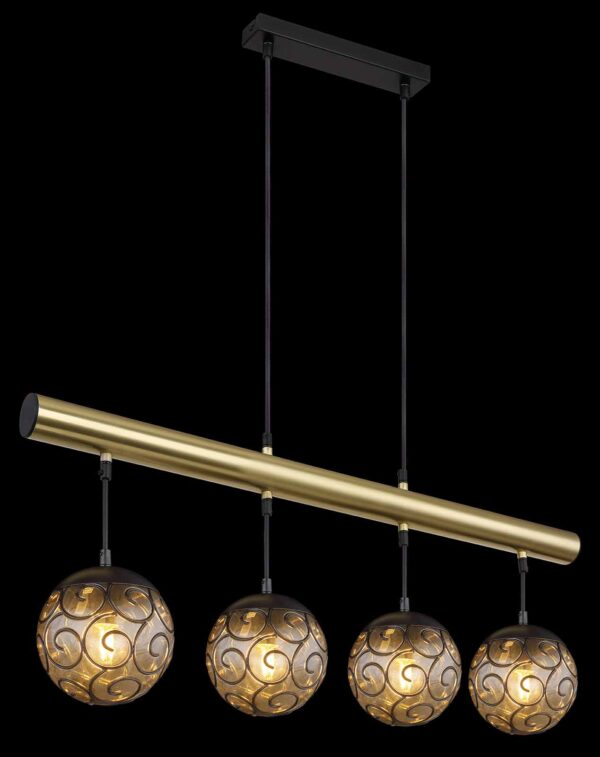 Globo Fitz hanglamp – LED + E27 – Zwart - Image 4