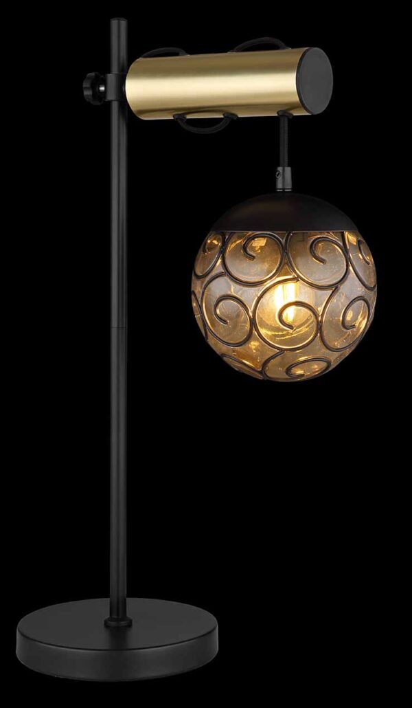 Globo Fitz tafellamp – LED + E27 – Zwart - Image 4