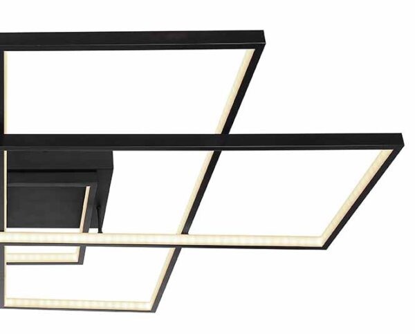 Globo Gabriel plafonniere – Ingebouwd (LED) – Zwart - Image 4