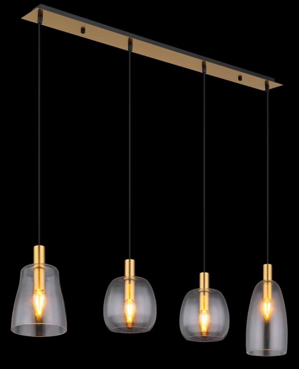 Globo Garri hanglamp – E14 (kleine fitting) – Messing - Image 4