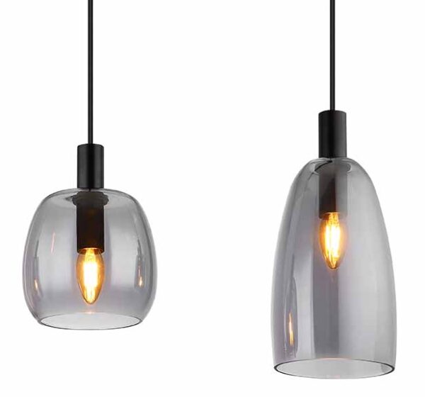 Globo Garri hanglamp – E14 (kleine fitting) – Zwart - Image 3