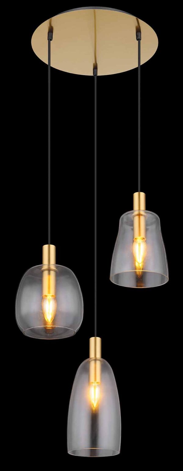 Globo Garri hanglamp – ø 43 cm – E14 (kleine fitting) – Messing - Image 3
