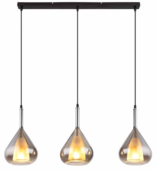 Globo Geeky hanglamp – E27 (grote fitting) – Zwart