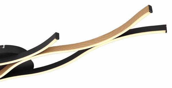 Globo Geronimo plafonniere – Ingebouwd (LED) – Zwart - Image 4