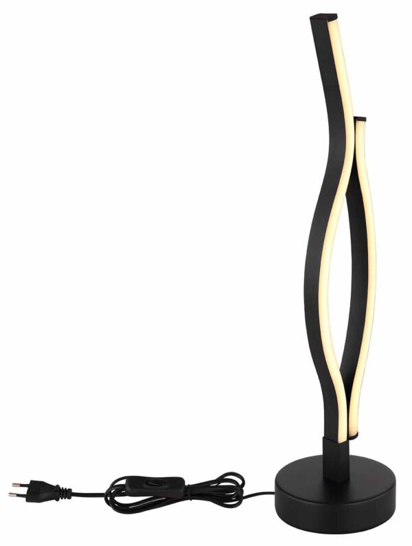 Globo Geronimo tafellamp – ø 12 cm – Ingebouwd (LED) – Zwart - Image 3
