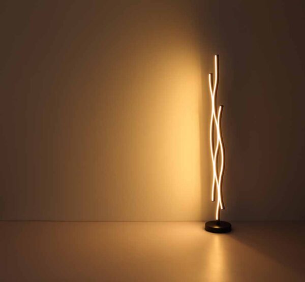 Globo Geronimo vloerlamp – ø 20 cm – Ingebouwd (LED) – Zwart - Image 4