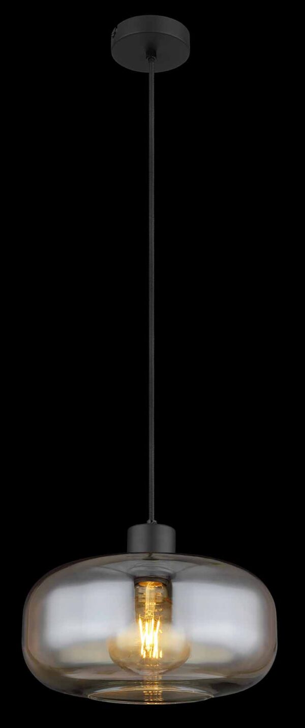 Globo Giuseppe hanglamp – ø 28 cm – E27 (grote fitting) – Zwart - Image 3