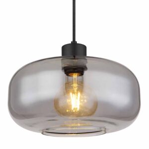 Globo Giuseppe hanglamp – ø 28 cm – E27 (grote fitting) – Zwart