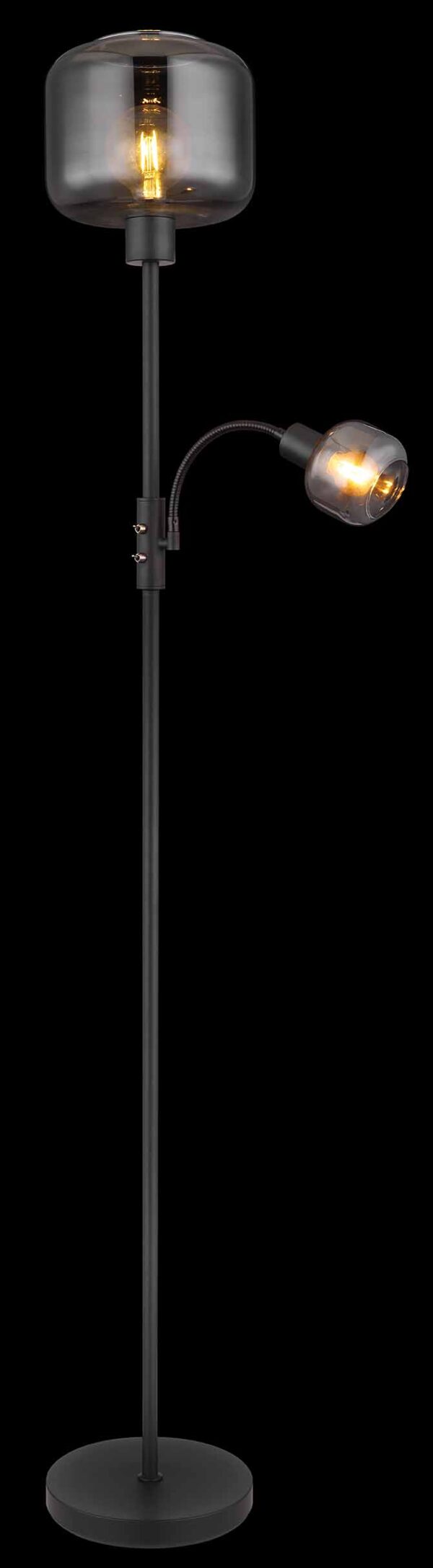 Globo Giuseppe vloerlamp – ø 25 cm – E27 (grote fitting) – Zwart - Image 3