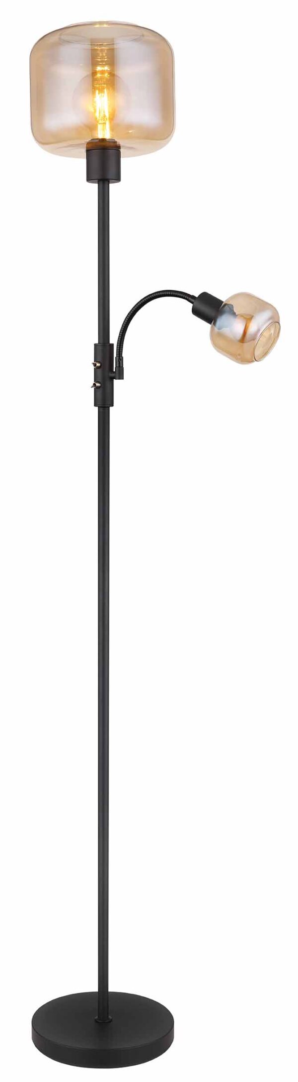 Globo Giuseppe vloerlamp – ø 25 cm – E27 (grote fitting) – Zwart - Image 4