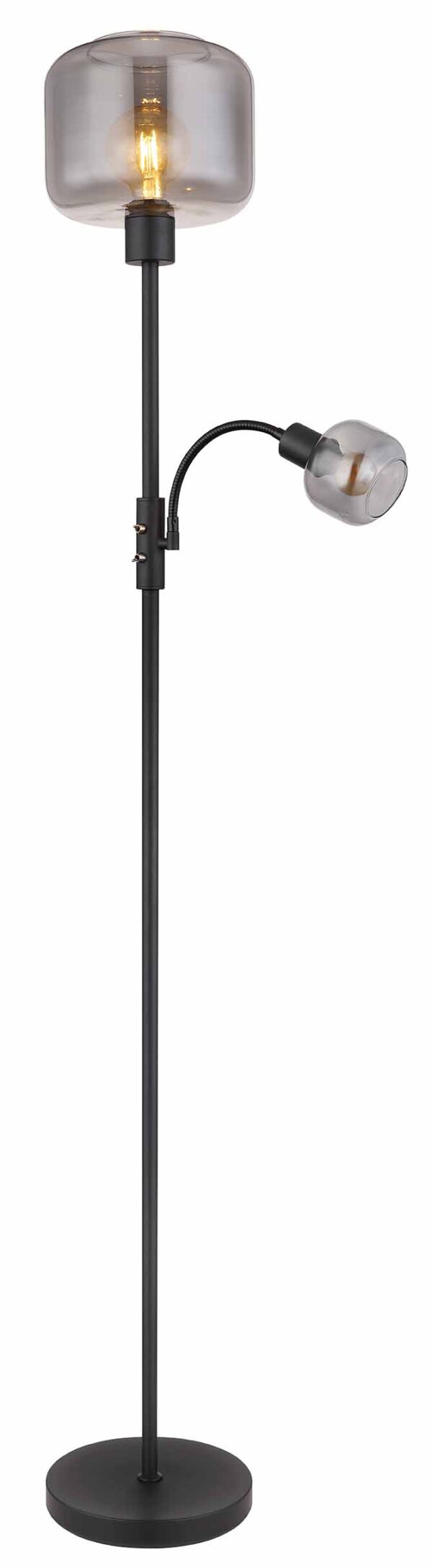 Globo Giuseppe vloerlamp – ø 25 cm – E27 (grote fitting) – Zwart - Image 4