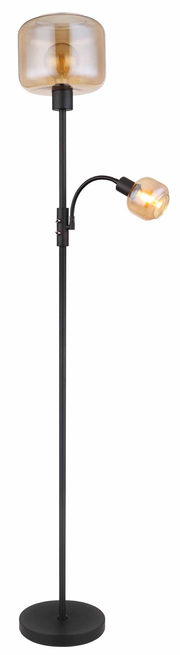 Globo Giuseppe vloerlamp – ø 25 cm – E27 (grote fitting) – Zwart - Image 5