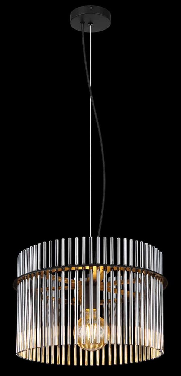 Globo Gorley hanglamp – ø 40 cm – E27 (grote fitting) – Zwart - Image 3
