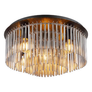 Globo Gorley plafonniere – ø 50 cm – E27 (grote fitting) – Zwart