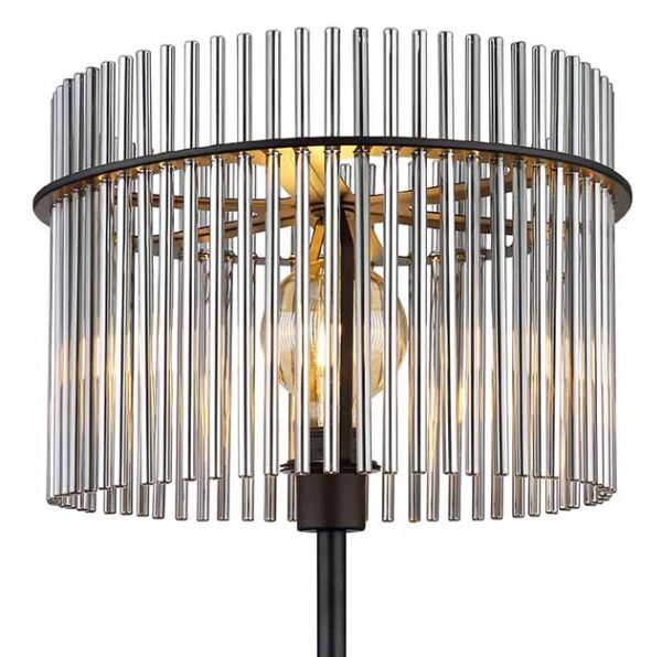 Globo Gorley vloerlamp – ø 38 cm – E27 (grote fitting) – Zwart - Image 3