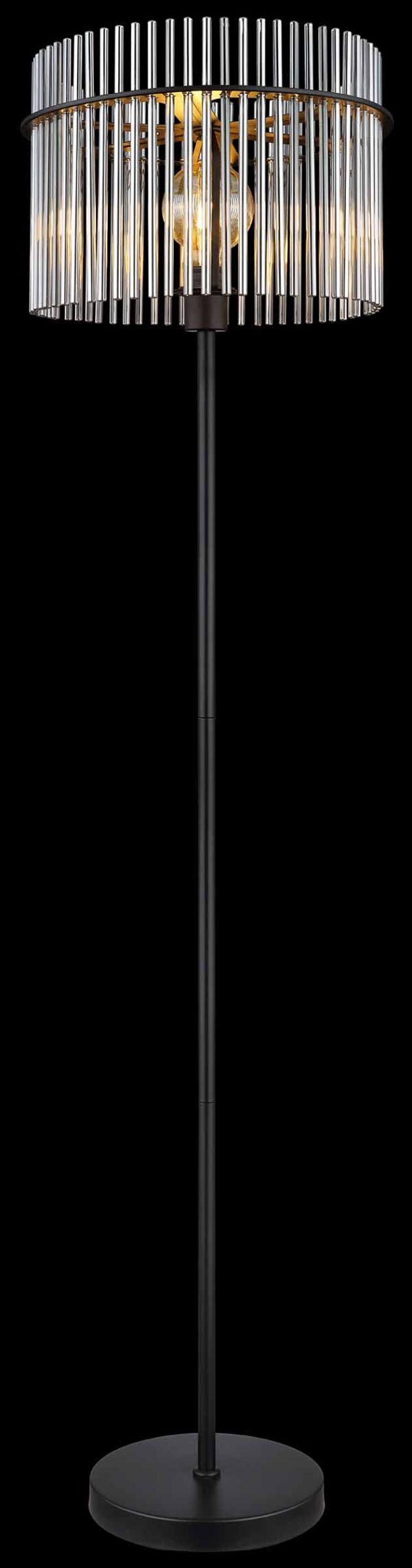 Globo Gorley vloerlamp – ø 38 cm – E27 (grote fitting) – Zwart - Image 4