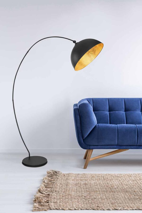 Globo Gottfried vloerlamp – E27 (grote fitting) – Zwart - Image 4