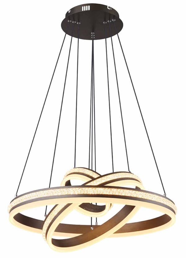 Globo Grouni hanglamp – ø 60 cm – Ingebouwd (LED) – Nikkel - Image 3