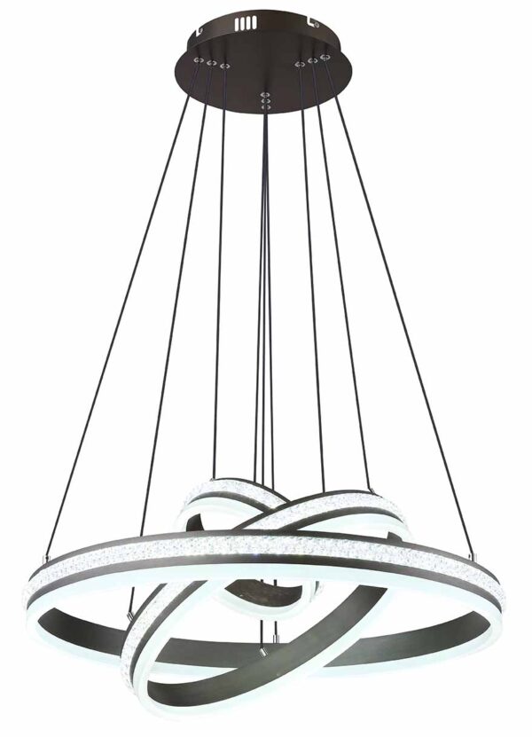 Globo Grouni hanglamp – ø 60 cm – Ingebouwd (LED) – Nikkel - Image 4